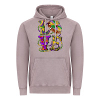 Vintage Zinc mardi gras love with king cake Vintage Hoodie - RanaPortraitStore