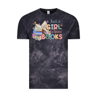 Cloud Black just a girl who loves books Vintage Tee - MaliasSmallBusiness