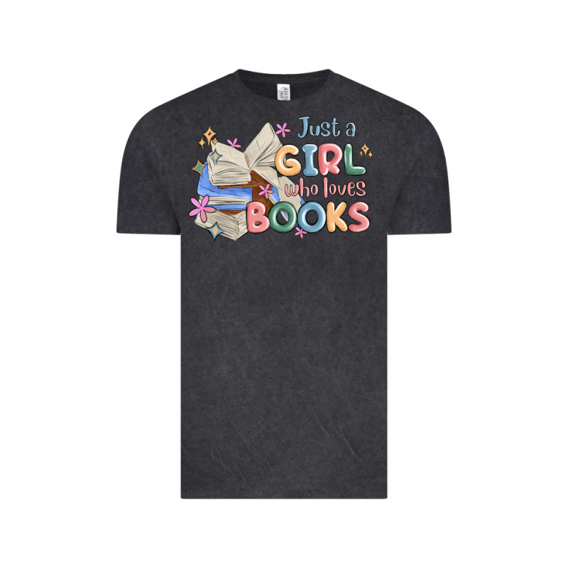 Just A Girl Who Loves Books Vintage Tee by MaliasSmallBusiness | Teevron