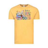 Vintage Mustard just a girl who loves books Vintage Tee - MaliasSmallBusiness