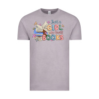 Vintage Zinc just a girl who loves books Vintage Tee - MaliasSmallBusiness