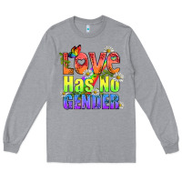 Heather Grey Love Has No Gender Pride Lgbtq Long Sleeve Tee - BundleAndBundleShop