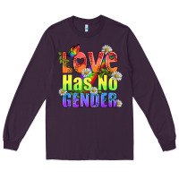 Plum Love Has No Gender Pride Lgbtq Long Sleeve Tee - BundleAndBundleShop