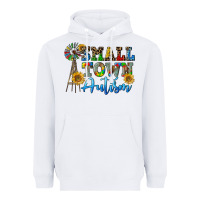 White small town autism Heavyweight Hoodie - CowGirlArtShop
