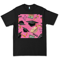 Black pink glitter graduation seamless pattern Premium Tee - BundleAndBundleShop