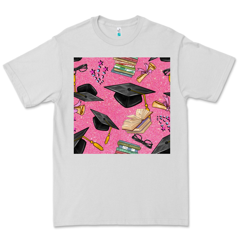 Pink Glitter Graduation Seamless Pattern Premium Tee by BundleAndBundleShop | Teevron