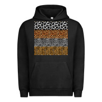 Pigment Black safari animals seamless pattern Urban Hoodie - BundleAndBundleShop