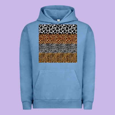 Safari Animals Seamless Pattern Urban Hoodie Designed By Bundleandbundleshop