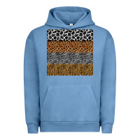 Pigment Pebble Blue safari animals seamless pattern Urban Hoodie - BundleAndBundleShop