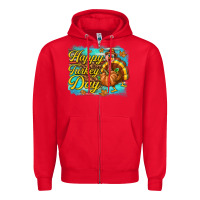 Red Happy Turkey Day Zipper Hoodie - texasbilliewilder