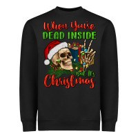 Black when you’re dead inside but it's christmas Heavyweight Sweatshirt - BundleAndBundleShop