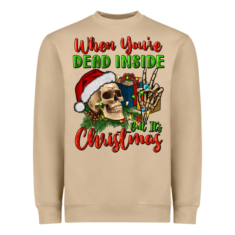 When You’re Dead Inside But It's Christmas Heavyweight Sweatshirt by BundleAndBundleShop | Teevron