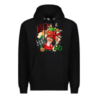 Black ho ho ho girl gnome Premium Hoodie - CowGirlArtShop