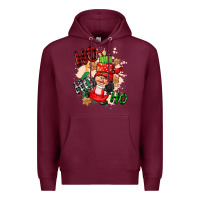 Burgundy ho ho ho girl gnome Premium Hoodie - CowGirlArtShop