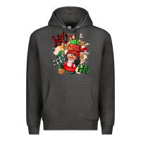 Charcoal Heather ho ho ho girl gnome Premium Hoodie - CowGirlArtShop
