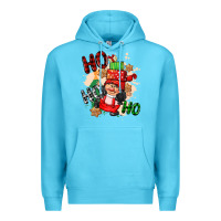 Ocean Blue ho ho ho girl gnome Premium Hoodie - CowGirlArtShop