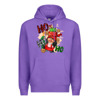 Purple ho ho ho girl gnome Premium Hoodie - CowGirlArtShop