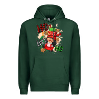 Sports Green ho ho ho girl gnome Premium Hoodie - CowGirlArtShop