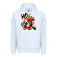 White ho ho ho girl gnome Premium Hoodie - CowGirlArtShop