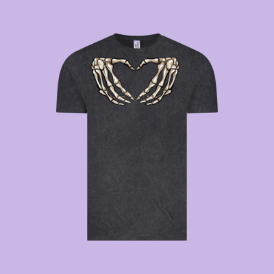 Skeleton Heart Vintage Tee Designed By Maliassmallbusiness