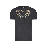 Vintage Black skeleton heart Vintage Tee - MaliasSmallBusiness
