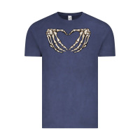 Vintage Denim skeleton heart Vintage Tee - MaliasSmallBusiness