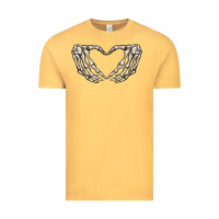 Vintage Mustard skeleton heart Vintage Tee - MaliasSmallBusiness