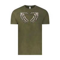 Vintage Olive skeleton heart Vintage Tee - MaliasSmallBusiness