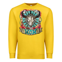 Lemon Mom Bull Skull Mother's Day Premium Sweatshirt - CowGirlArtShop