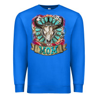 True Royal Mom Bull Skull Mother's Day Premium Sweatshirt - CowGirlArtShop
