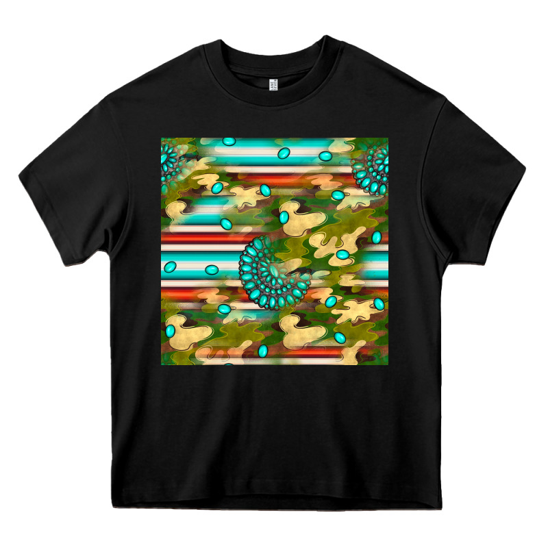 Camouflage Serape Gemstone Seamless Pattern Heavy Core Tee by BundleAndBundleShop | Teevron