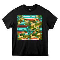 Black camouflage serape gemstone seamless pattern Heavy Core Tee - BundleAndBundleShop