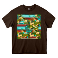 Chocolate Brown camouflage serape gemstone seamless pattern Heavy Core Tee - BundleAndBundleShop