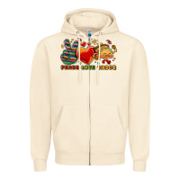 Sandshell Peace love tacos Zipper Hoodie - NancyCooperArtShop