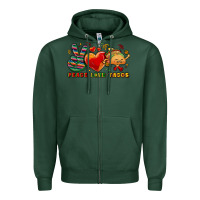 Sports Green Peace love tacos Zipper Hoodie - NancyCooperArtShop