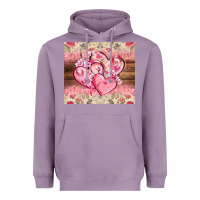 Lavender cancer hearts Heavyweight Hoodie - CowGirlArtShop