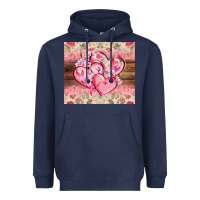 Navy cancer hearts Heavyweight Hoodie - CowGirlArtShop