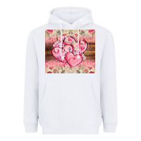 White cancer hearts Heavyweight Hoodie - CowGirlArtShop