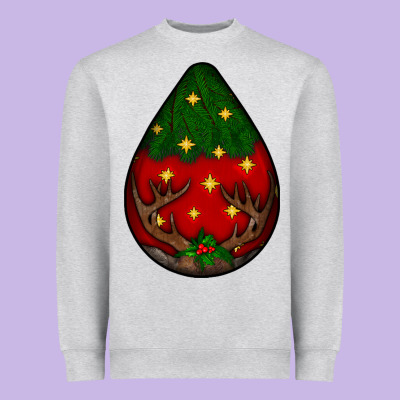 Christmas  Teardrop Heavyweight Sweatshirt Designed By Bundleandbundleshop