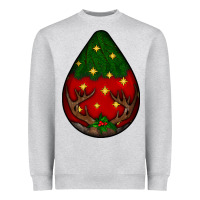 Heather Grey Christmas  teardrop Heavyweight Sweatshirt - BundleAndBundleShop