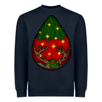 Navy Christmas  teardrop Heavyweight Sweatshirt - BundleAndBundleShop