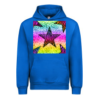 Cobalt zebra glitter star seamless pattern Urban Hoodie - BundleAndBundleShop