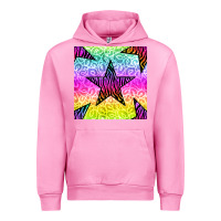 Fuchsia Pink zebra glitter star seamless pattern Urban Hoodie - BundleAndBundleShop