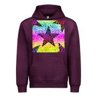 Mauve Wine zebra glitter star seamless pattern Urban Hoodie - BundleAndBundleShop