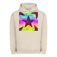 Pigment French Oak zebra glitter star seamless pattern Urban Hoodie - BundleAndBundleShop