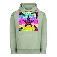 Pigment Oil Green zebra glitter star seamless pattern Urban Hoodie - BundleAndBundleShop