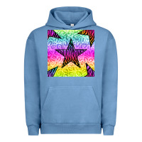 Pigment Pebble Blue zebra glitter star seamless pattern Urban Hoodie - BundleAndBundleShop