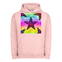Pigment Salmon zebra glitter star seamless pattern Urban Hoodie - BundleAndBundleShop