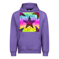 Zebra Glitter Star Seamless Pattern Urban Hoodie | Teevron
