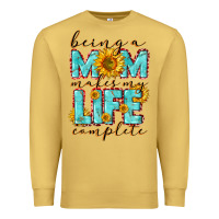 Antique Gold Being a Mom makes my life complete Mother's Day Premium Sweatshirt - CowGirlArtShop